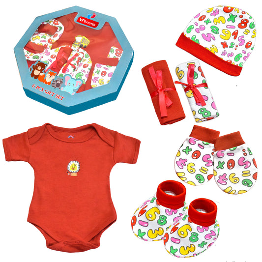 VParents New Born Baby Gift Set for baby shower boys and girls just born ( Pack of 6) VParents