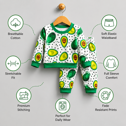 VParents  100% cotton Baby and Kids Cotton Printed  Nightwear