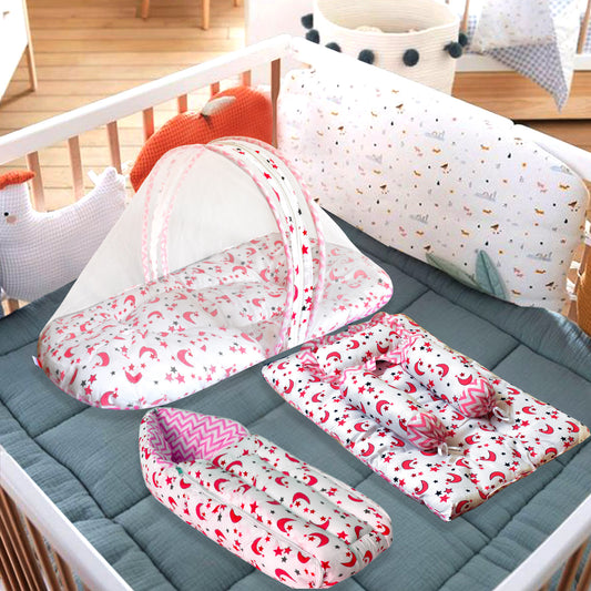 VParents galaxy  baby 4 Piece Bedding Set with Pillow and Bolsters Sleeping Bag and Bedding Set Combo