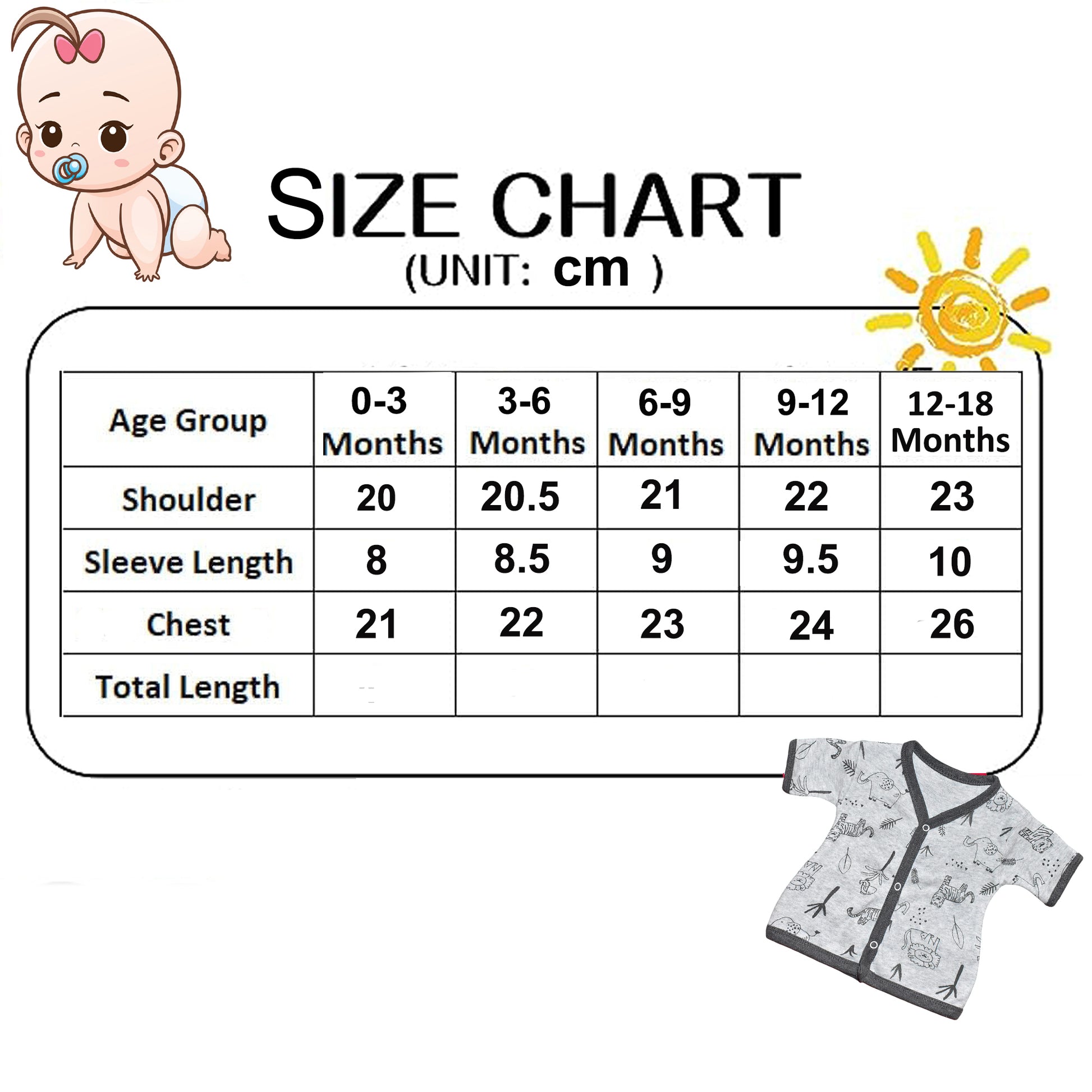 Vparents half sleeves Cotton New Born Baby Boy's & Baby Girls jabla -Multicolour - pack of 6 Assorted Design VParents