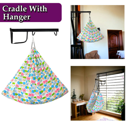 VParents Chunky Baby Swing Cradle with Spring and Metal Window Cradle Hanger
