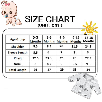 Vparents full sleeves Cotton New Born Baby Boy's & Baby Girls jabla -Multicolour - pack of 5 Assorted Design VParents