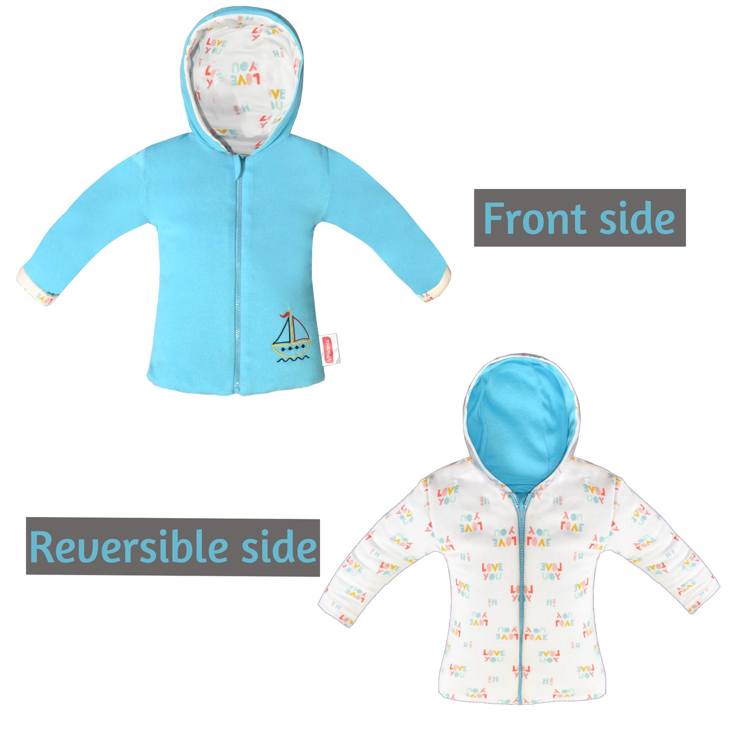 VParents Baby Unisex Kid's Regular Jacket ( Ferozi)