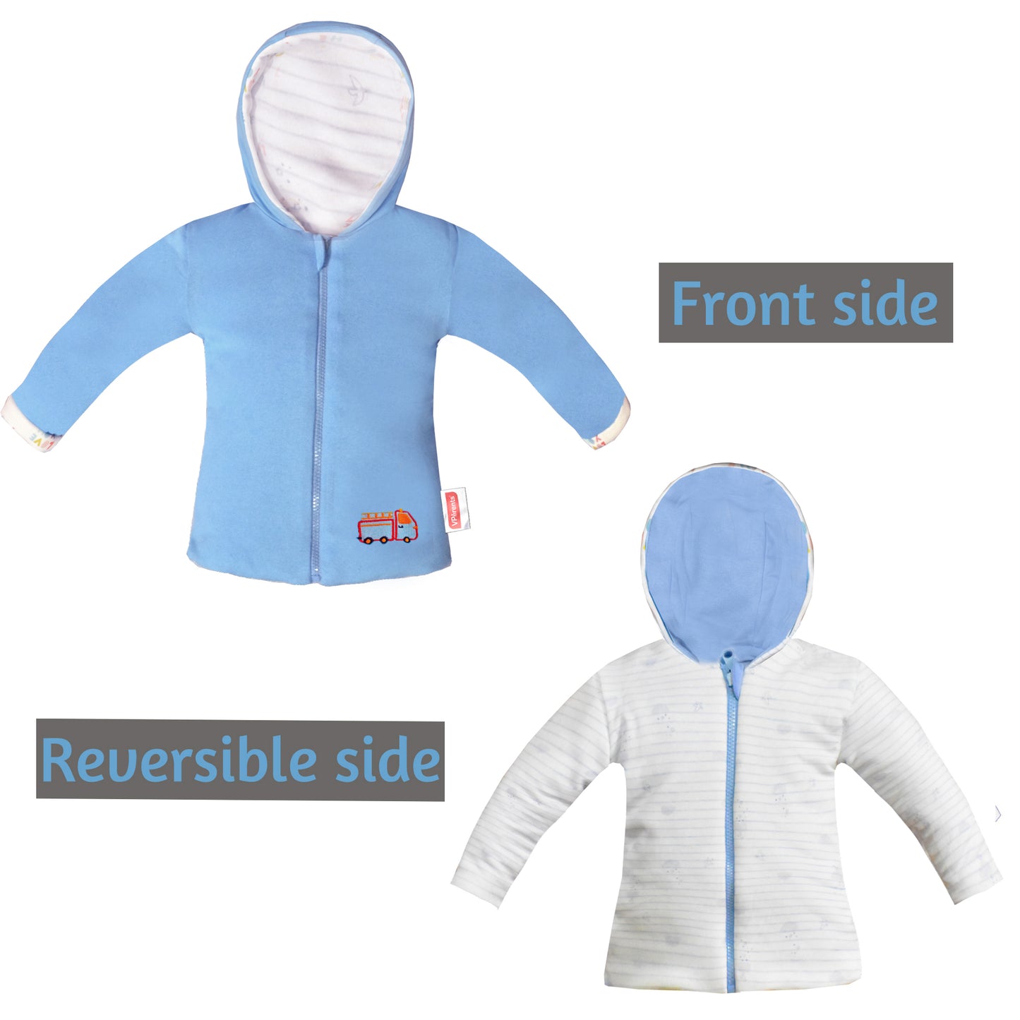 VParents Baby Unisex Kid's Regular Jacket ( Blue)