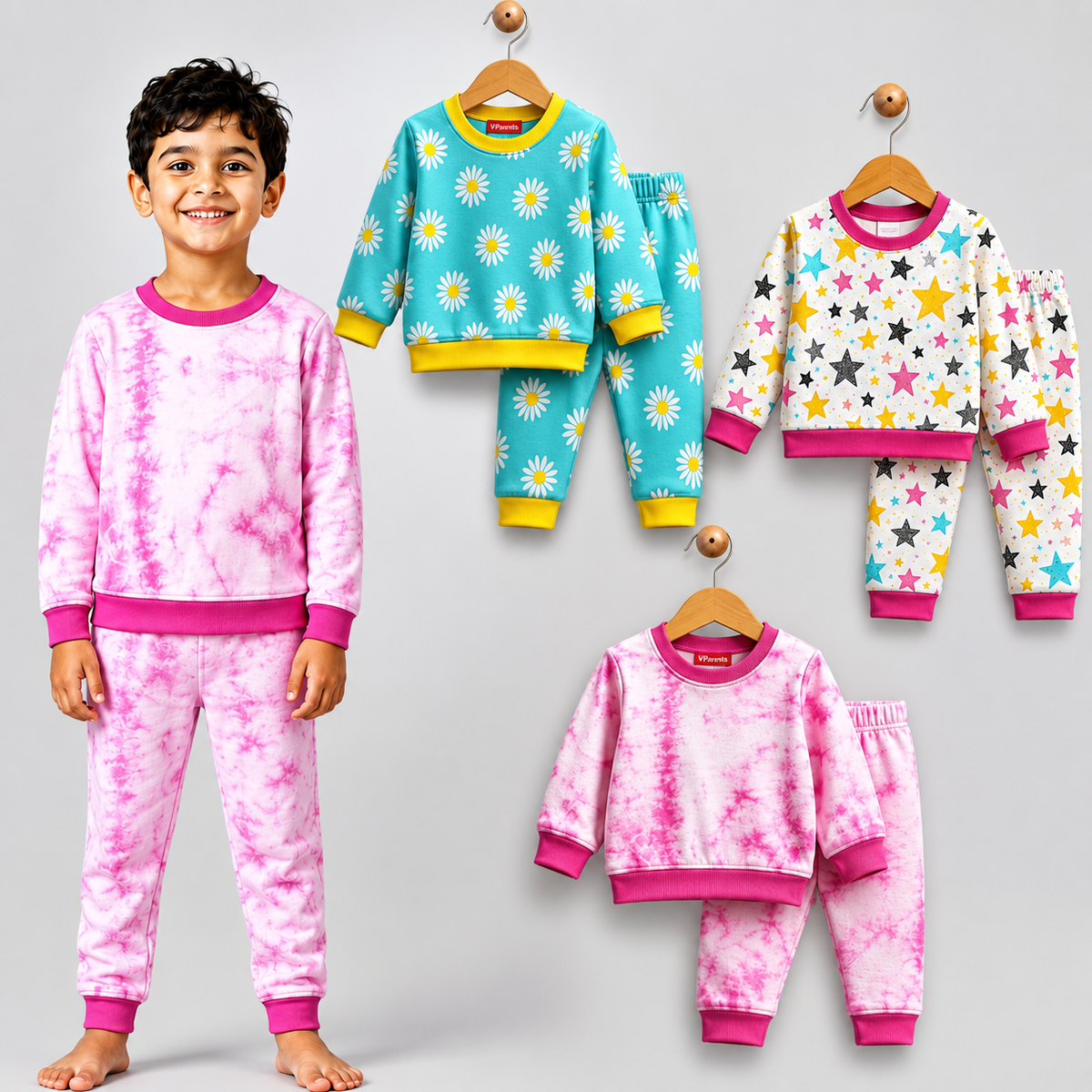 VParents  100% cotton Baby and Kids Cotton Printed  Nightwear