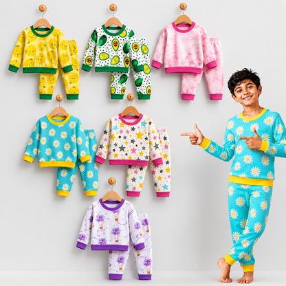 VParents  100% cotton Baby and Kids Cotton Printed  Nightwear