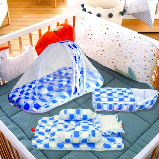 VParents Cheeky Cheeky Baby 4 Piece Bedding Set with Pillow and Bolsters Sleeping Bag and Bedding Set Combo