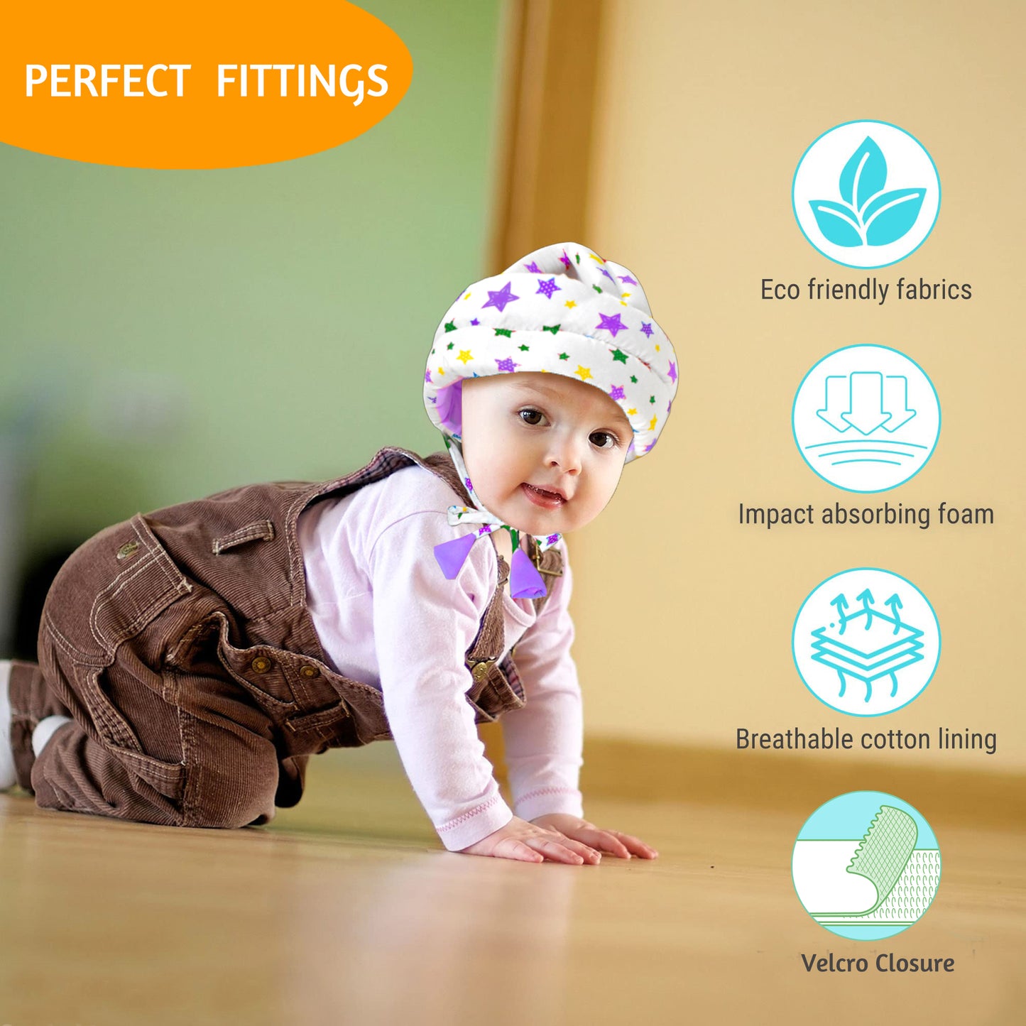 Vparents Joy Baby Head Protector for Safety of Kids 6M to 3 Years(pack of 2)