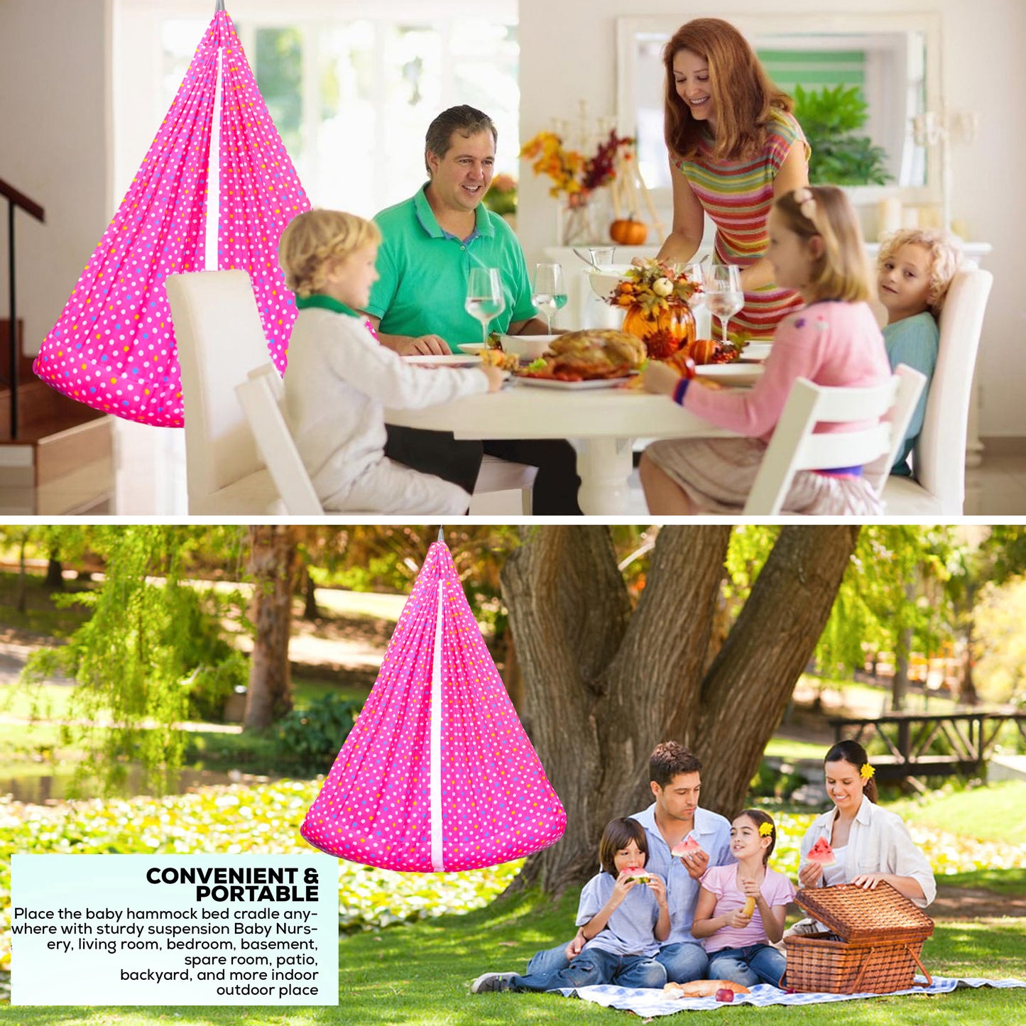 VParents Tot Baby Swing Cradle with Mosquito net Spring