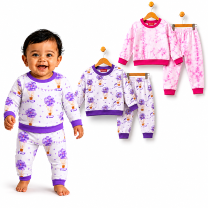 VParents  100% cotton Baby and Kids Cotton Printed  Nightwear
