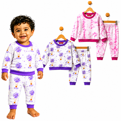 VParents  100% cotton Baby and Kids Cotton Printed  Nightwear