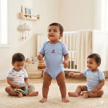 VParents bodice sleeveless Baby Romper Body Suits Jump Suit for Boys and Girls Set of 3