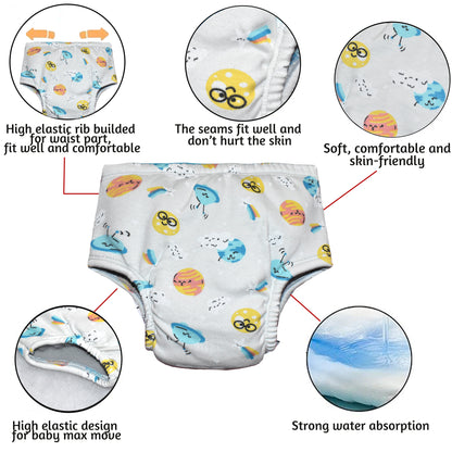 VParents Padded Underwear for Babies and Toddlers with 3 Layers of Cotton Padding Potty Training  Pull Up & Diaper-Free Time Pack of 5