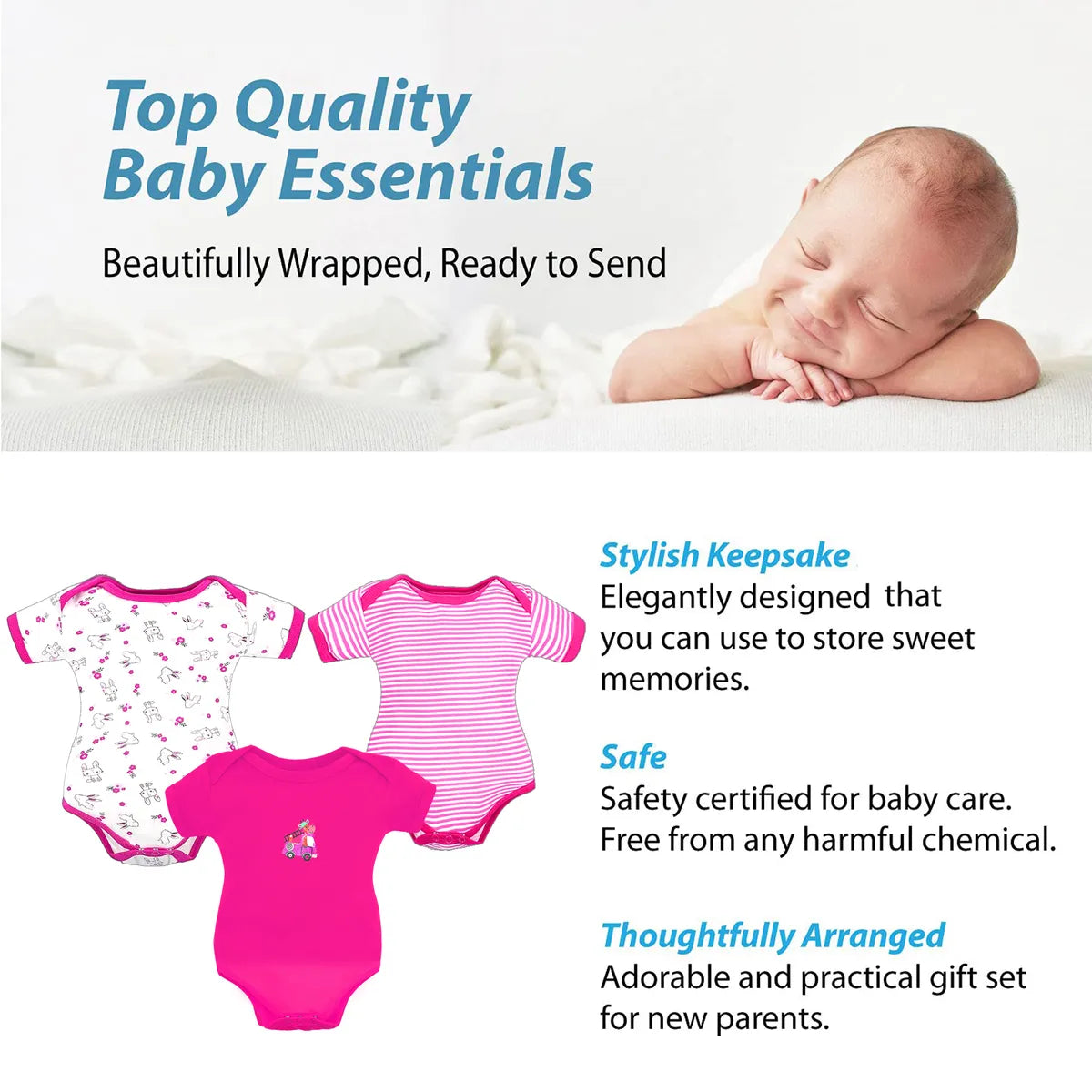 VParents bodice sleeveless Baby Romper Body Suits Jump Suit for Boys and Girls Set of 3