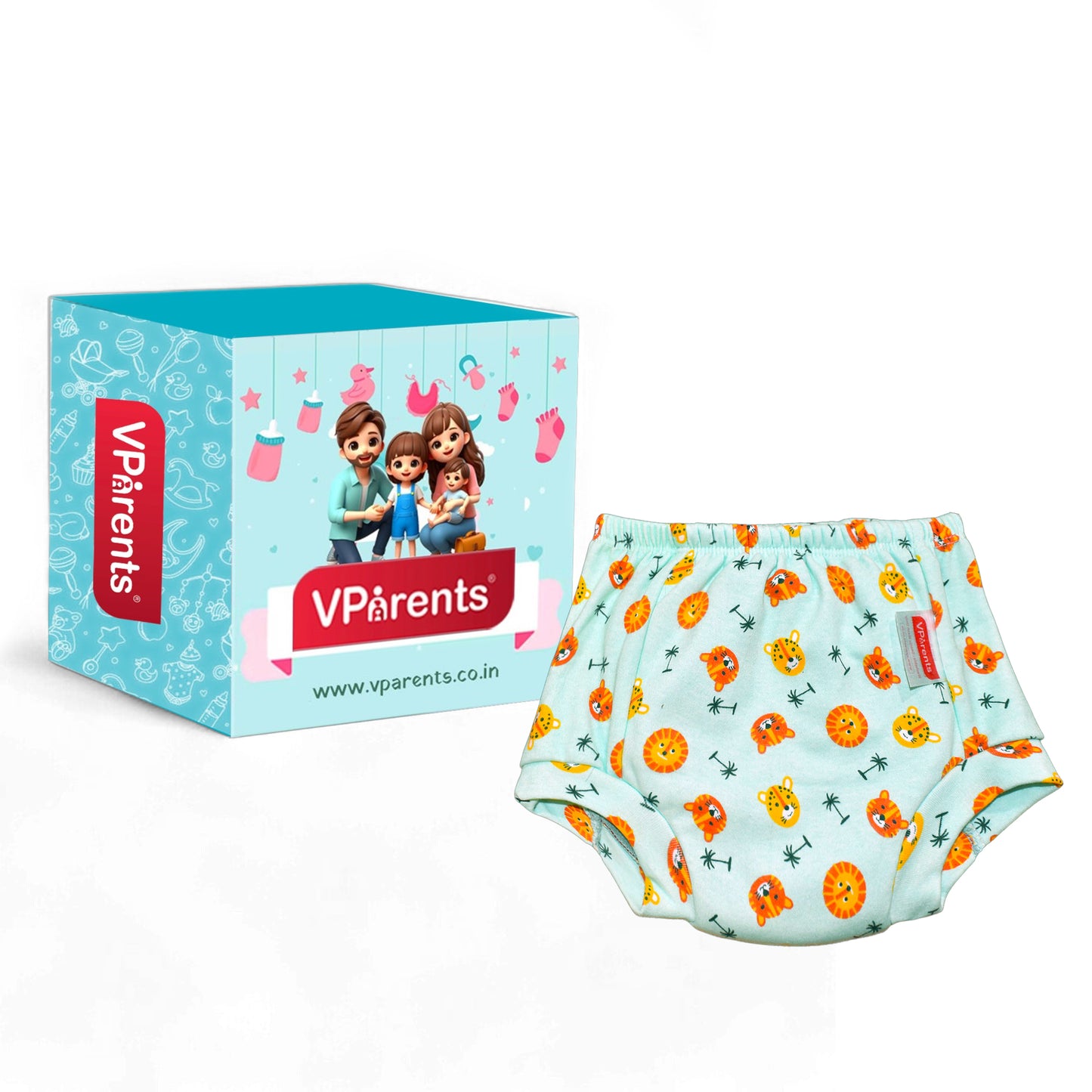 VParents Padded Underwear for Babies and Toddlers with 3 Layers of Cotton Padding Potty Training  Pull Up & Diaper-Free Time Lion