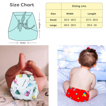 VParents DryFeel Baby Langot  l Cotton Modern Baby Nappy l Mess-free Langot with soft Elastics l DryFeel Top Layer l Diaper-free Time Essential