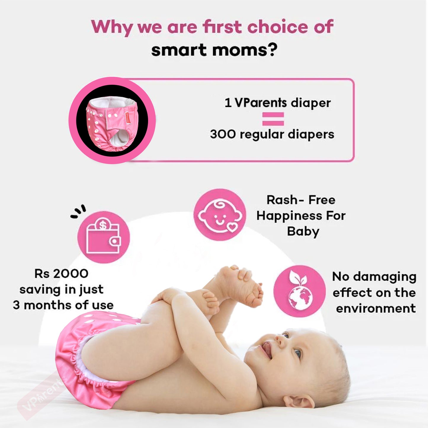Newborn Hospital kit for baby girl pack of 10 (pink)