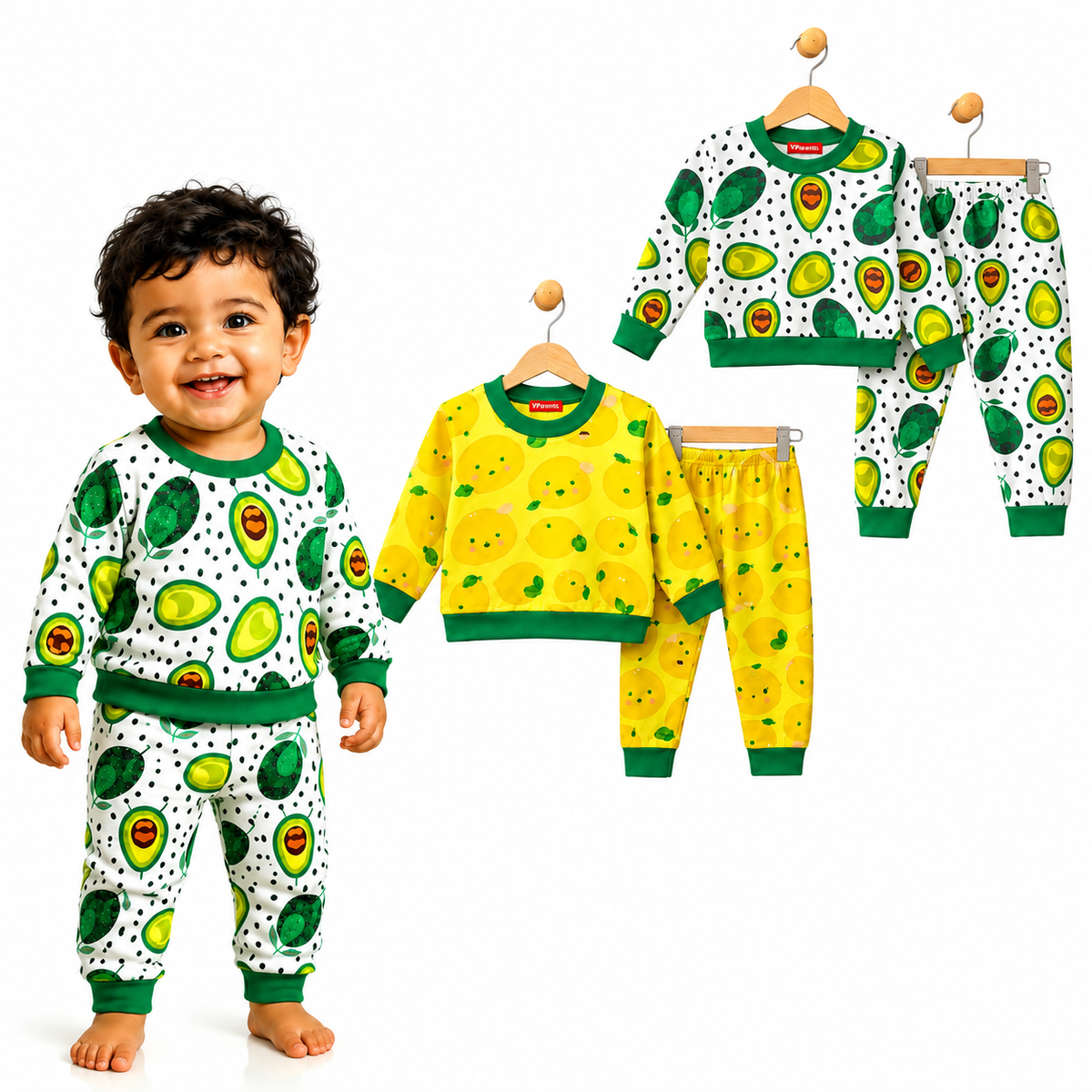 VParents  100% cotton Baby and Kids Cotton Printed  Nightwear