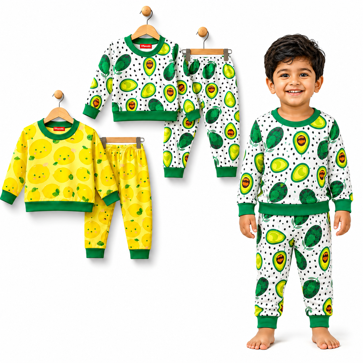 VParents  100% cotton Baby and Kids Cotton Printed  Nightwear