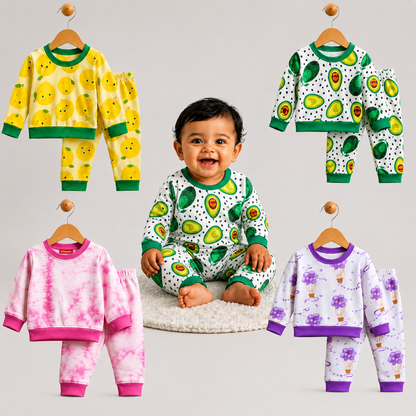VParents  100% cotton Baby and Kids Cotton Printed  Nightwear