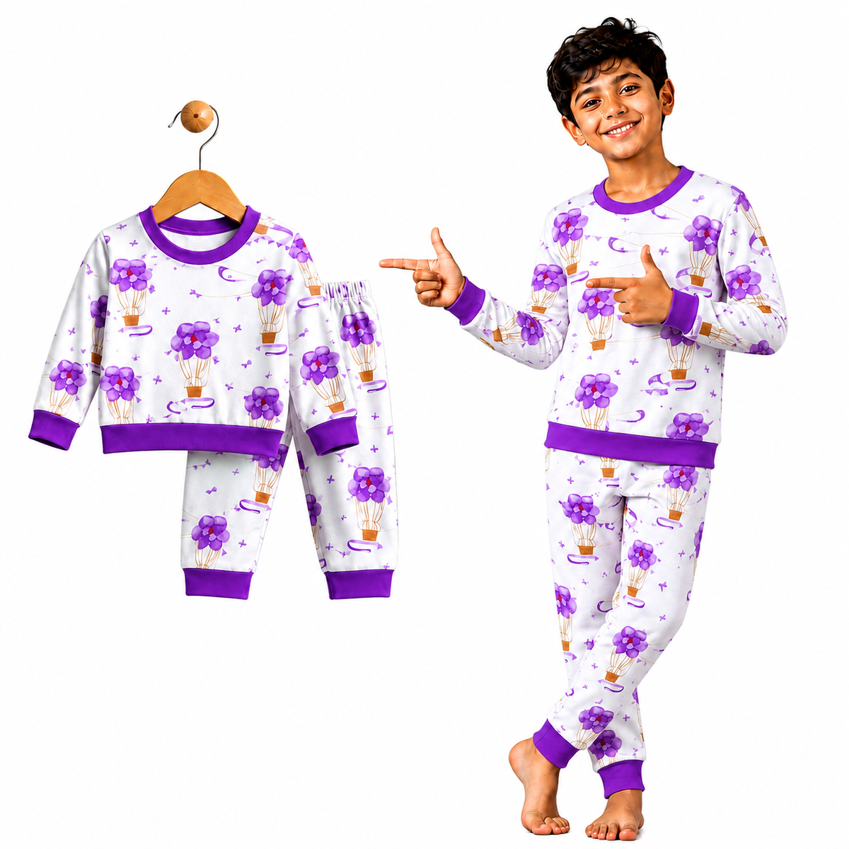 VParents  100% cotton Baby and Kids Cotton Printed  Nightwear
