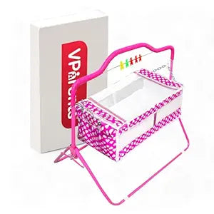 VParents Newborn Baby Sleep Swing Cradle Jhula Palna Tottilu Crib Bassinet cot - months for baby boys and girls Umbi (Pink)111103