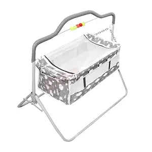 VParents Newborn Baby Sleep Swing Cradle Jhula Palna Tottilu Crib Bassinet cot - months for baby boys and girls Umbi (Pink)111103