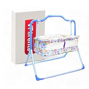 VParents Newborn Baby Sleep Swing Cradle Jhula Palna Tottilu Crib Bassinet cot - months for baby boys and girls Umbi (Pink)111103