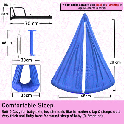 VParents Infant Baby Swing Cradle with Mosquito net Spring and Metal Window Cradle Hang