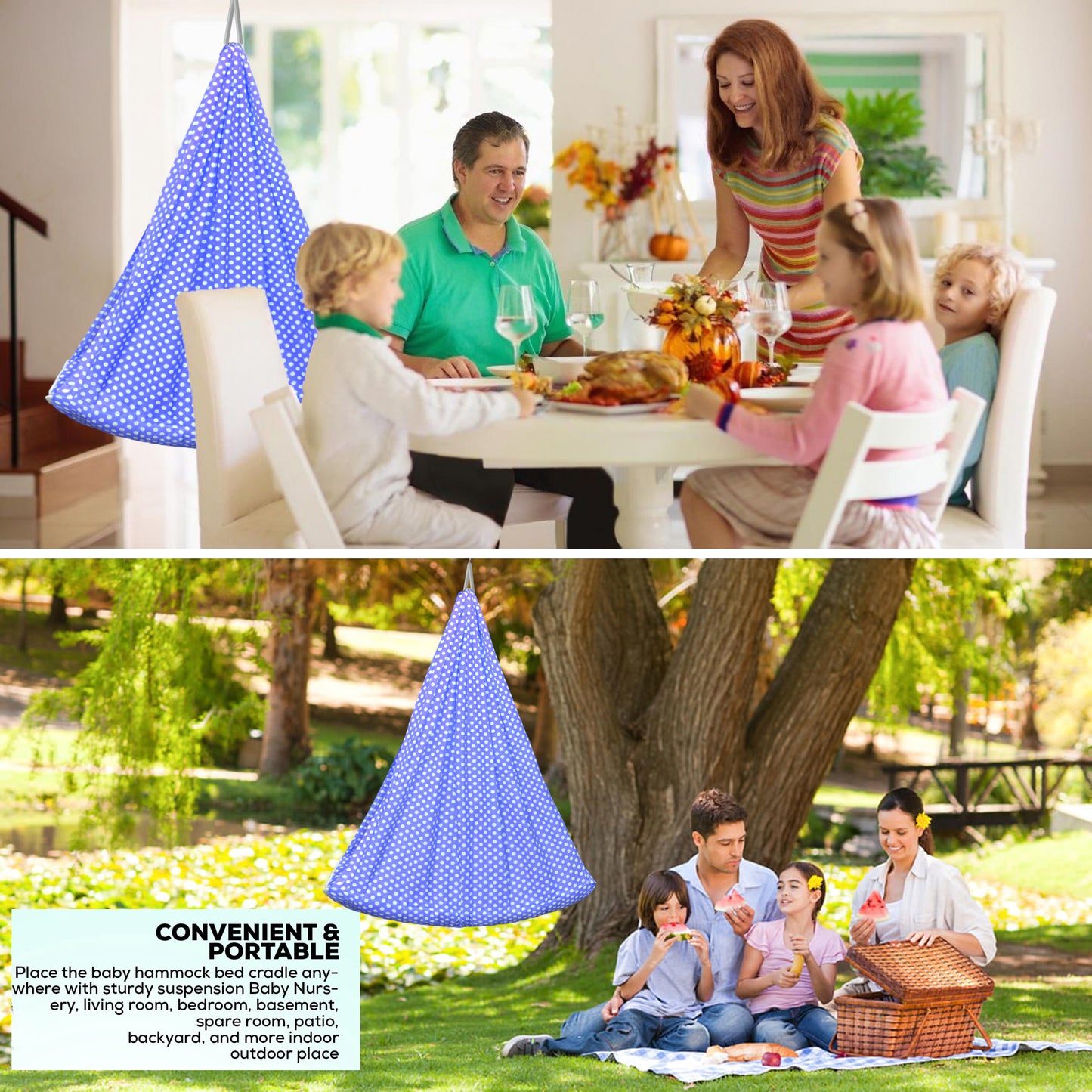 VParents Toddler Baby Swing Cradle with Mosquito Net and Spring