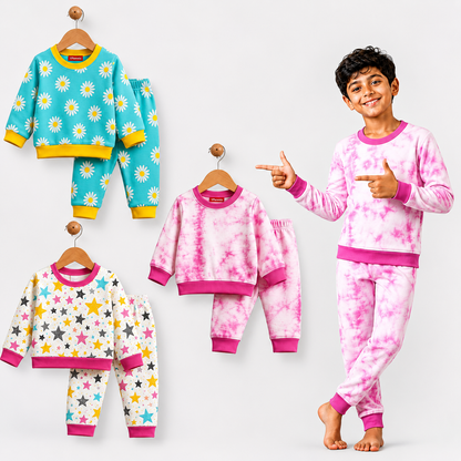 VParents  100% cotton Baby and Kids Cotton Printed  Nightwear