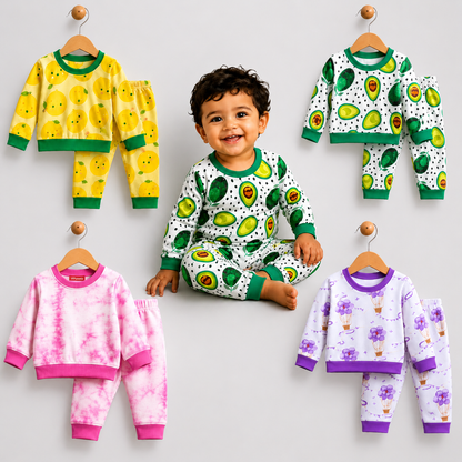 VParents  100% cotton Baby and Kids Cotton Printed  Nightwear