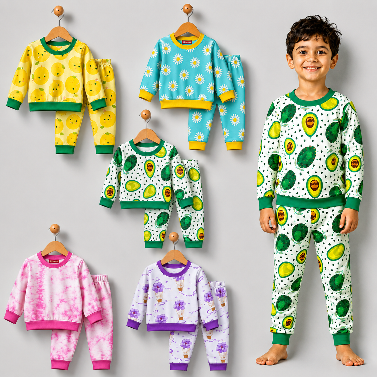VParents  100% cotton Baby and Kids Cotton Printed  Nightwear