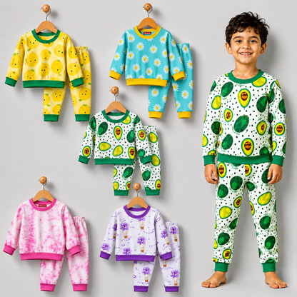 VParents  100% cotton Baby and Kids Cotton Printed  Nightwear