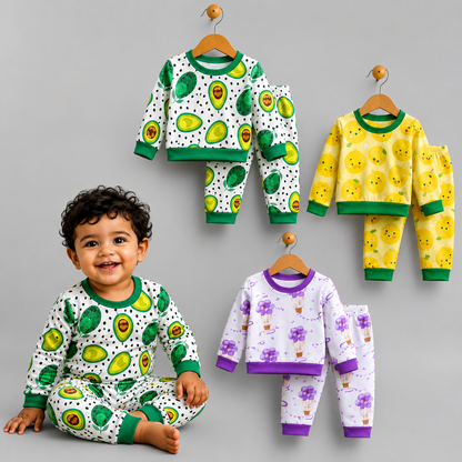 VParents  100% cotton Baby and Kids Cotton Printed  Nightwear
