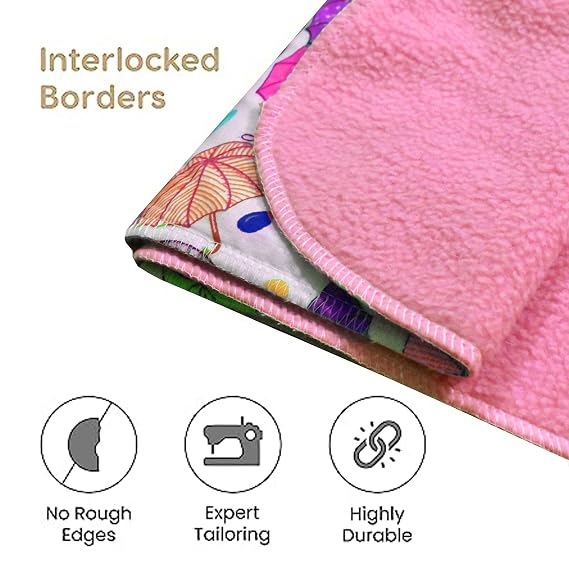 Vparents  Sleeping mats Water Proof Bed Protector with one side fabric New Born Baby (65cm x 45 cm) (0-6 Months)
