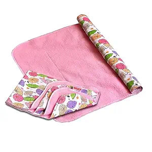 Vparents  Sleeping mats Water Proof Bed Protector with one side fabric New Born Baby (65cm x 45 cm) (0-6 Months)