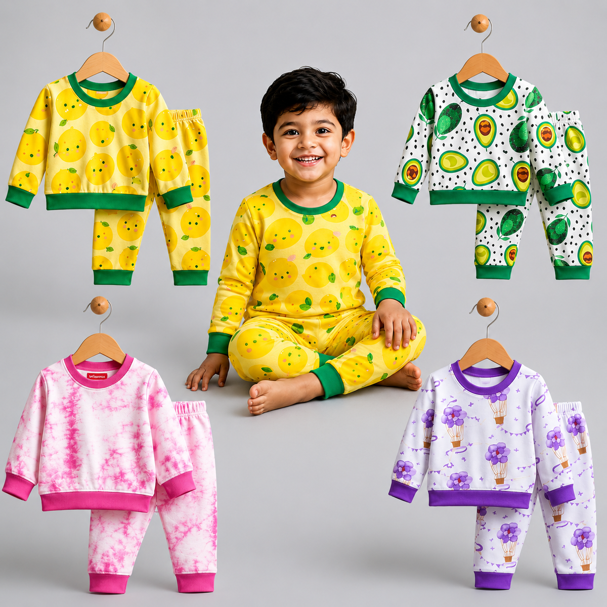 VParents  100% cotton Baby and Kids Cotton Printed  Nightwear