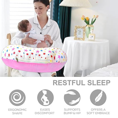 VParents Feeding Pillow, Breast Feeding Pillows Vacuum Packed Cotton Nursing Pillow and Positioner, Breastfeeding, Bottle Feeding, Baby Support Joy