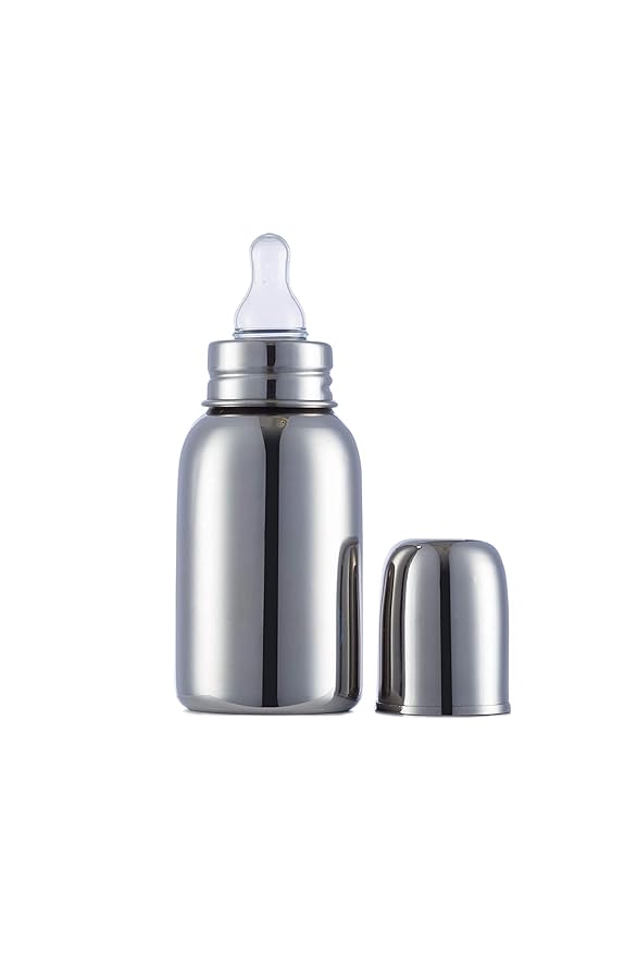 VParents Grade 304 Bullet Stainless steel baby feeding bottle - 200ml