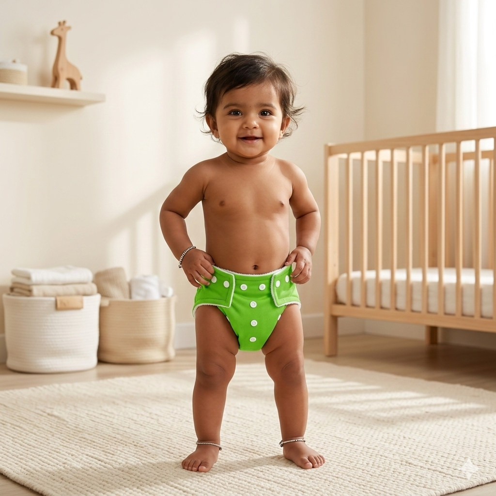 VParents  Reusable and Adjustable Cloth Diapers With ulta absorbent Insert with 5 layers- washable (Multi Colour)