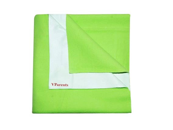 VParents Chubby Cheeks Water Proof Baby Bed Protector Reusable Dry Sheet (Pink and Blue) (Large) (100 X 140) Pack of 2
