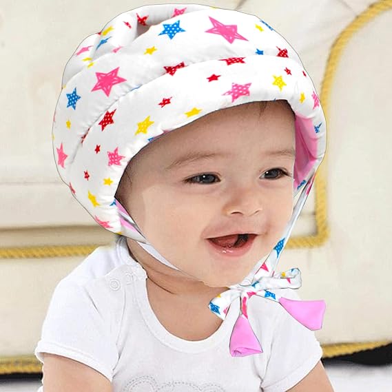 Vparents Joy Baby Head Protector for Safety of Kids 6M to 3 Years- Baby Safety Helmet with Proper Air Ventilation & Corner Guard Protection (Pink)