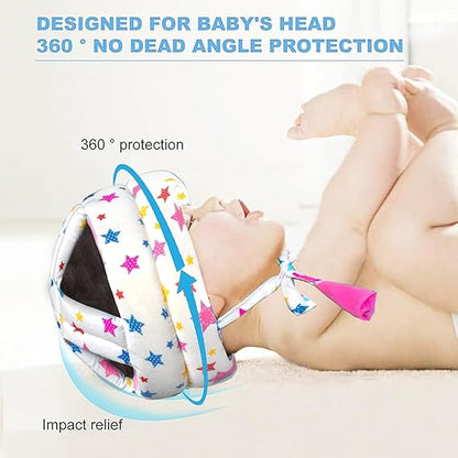 Vparents Joy Baby Head Protector for Safety of Kids 6M to 3 Years- Baby Safety Helmet with Proper Air Ventilation & Corner Guard Protection (Pink)