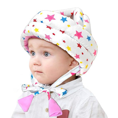 Vparents Joy Baby Head Protector for Safety of Kids 6M to 3 Years- Baby Safety Helmet with Proper Air Ventilation & Corner Guard Protection (Pink)