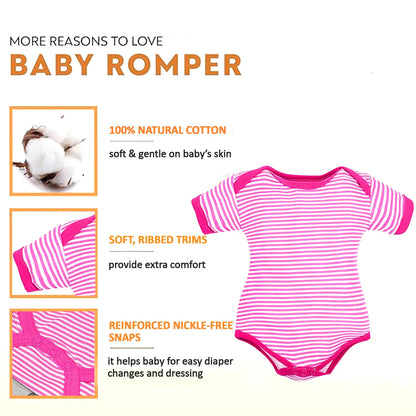 VParents bodice sleeveless Baby Romper Body Suits Jump Suit for Boys and Girls Set of 3