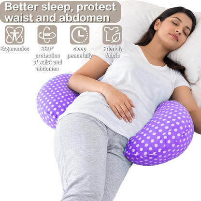 VParents Pregnancy Pillow for Women, Soft Maternity Pillows for Pregnancy Sleeping, Support for Back, Belly, HIPS, Legs, Maternity Pillow with Detachable and Adjustable Pillow Cover