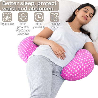 VParents Pregnancy Pillow for Women, Soft Maternity Pillows for Pregnancy Sleeping, Support for Back, Belly, HIPS, Legs, Maternity Pillow with Detachable and Adjustable Pillow Cover