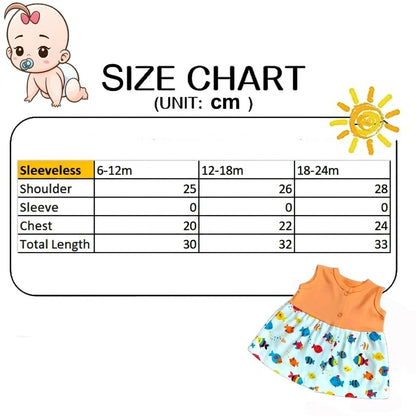 VParents Cotton Knee-Length Sleeveless Girls 12- 18 months Frock pack of 5