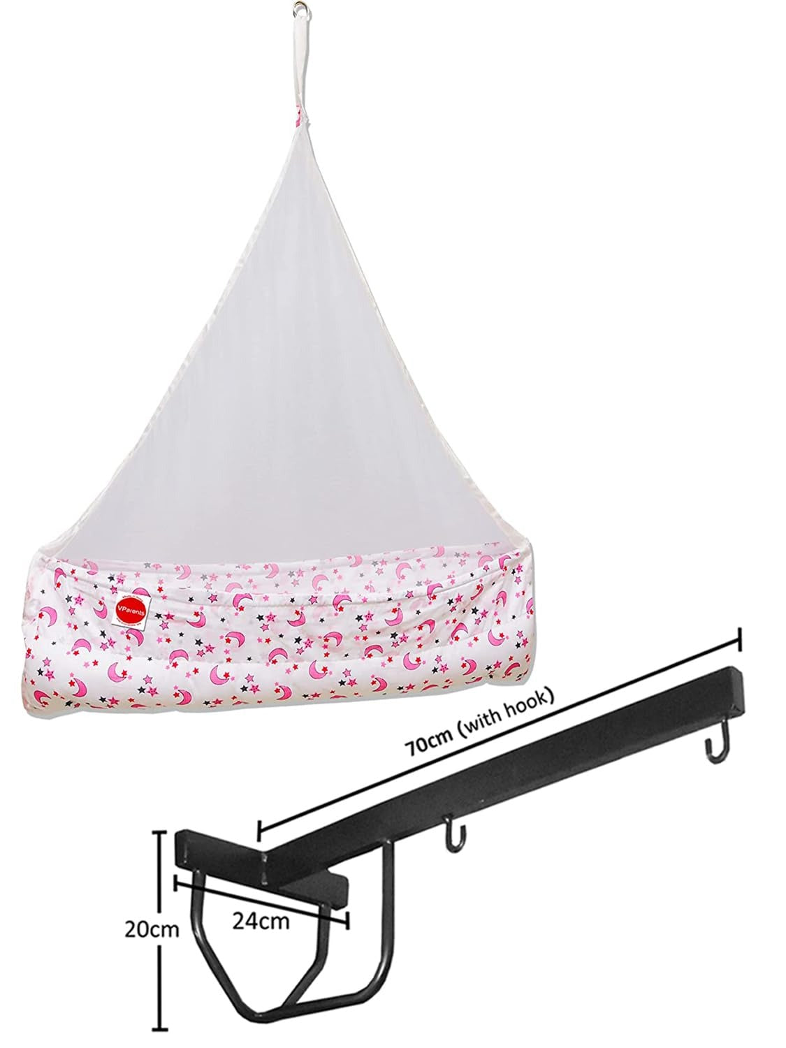 VParents Galaxy baby cradle with Attached bed and Mosquito net 